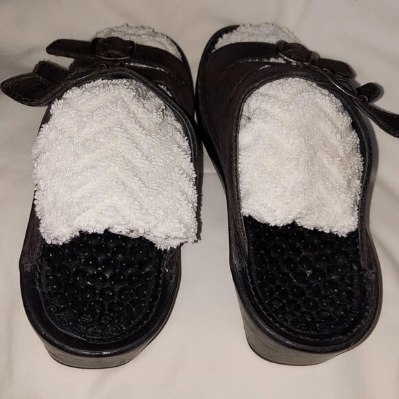 Josef Seibel Black Air Massage 3 buckle  Sandals Size 36  sz 5.5 or 6 preowned - Picture 4 of 8